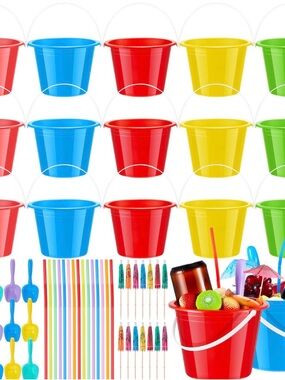 Summer party, beach party, pool party drinks cooler ice buckets- 15 sets- 68 oz